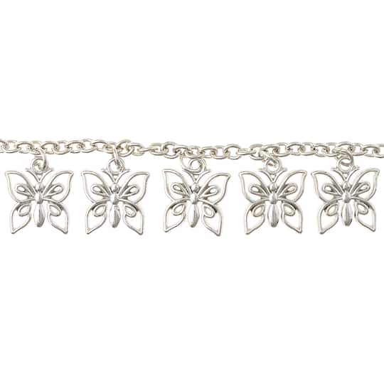 Silver Iron Butterfly Necklace by Bead Landing™